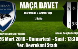 Devrekani Belediye Esnaf Spor ilk maçına çıkıyor..